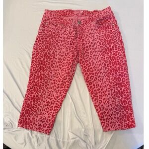 TRIPP NYC‎ Pink Leopard Print Capri Pants Cropped Jeans Size 5